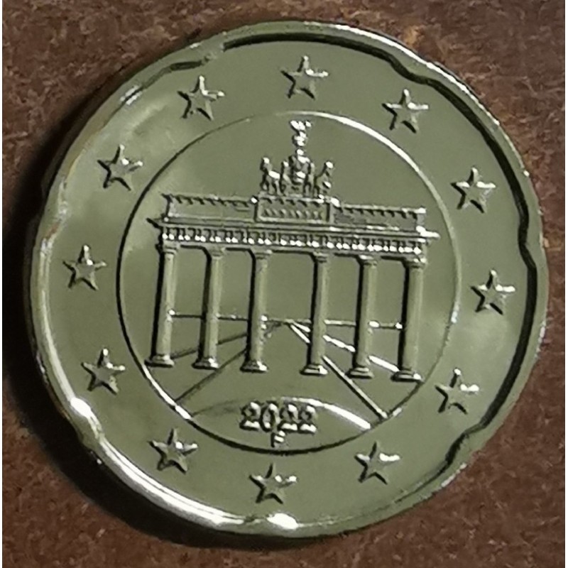 Euromince mince 20 cent Nemecko 2022 \\"F\\" (UNC)