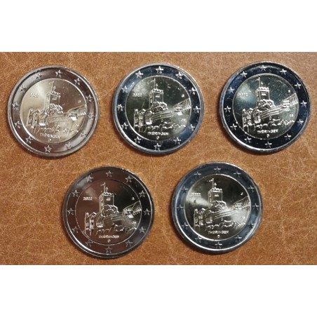 Euromince mince 2 Euro Nemecko 2022 \\"ADFGJ\\" - Thüringen (UNC)