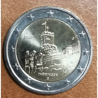 Euromince mince 2 Euro Nemecko 2022 \\"J\\" - Thüringen (UNC)