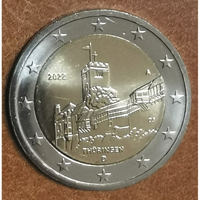 eurocoin eurocoins 2 Euro Germany 2022 \\"A\\" - Thüringen (UNC)
