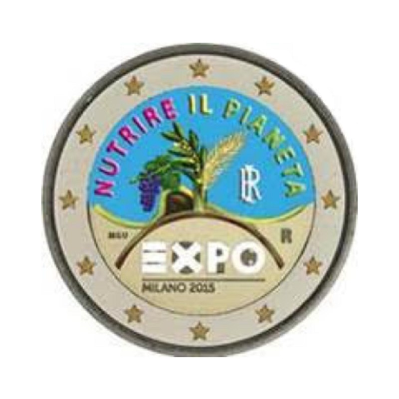 eurocoin eurocoins 2 Euro Italy 2015 - EXPO Milano 2015 (colored UNC)