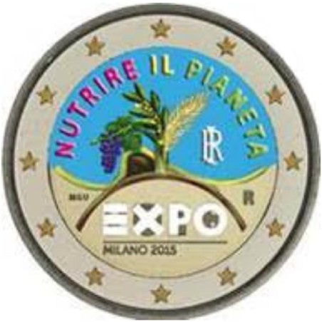 Euromince mince 2 Euro Taliansko 2015 - EXPO Milano 2015 (farebná UNC)