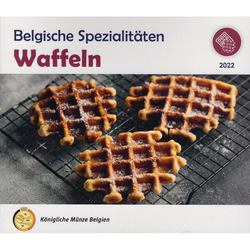 Euromince mince Belgicko 2022 sada Wafle (BU)