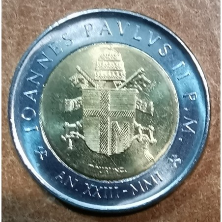 euroerme érme Vatikán 500 Lira 2001 II. János Pál (UNC)