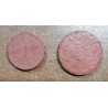 eurocoin eurocoins Manchoukuo 1 and 5 fen 1944-1945 (XF)