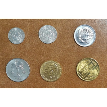 Euromince mince Alžírsko 6 mince 1964-1987 (UNC)