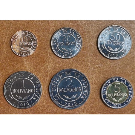 eurocoin eurocoins Bolivia 6 coins 2010-2017 (UNC)