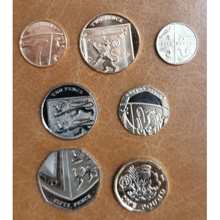 eurocoin eurocoins United Kingdom 7 coins 2008-2016 (UNC)