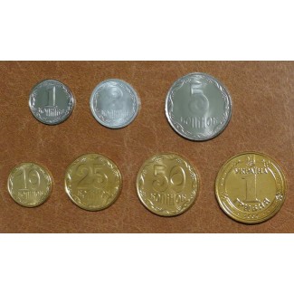 Ukraina 7 coins 1992-2019 (UNC)