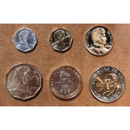 Euromince mince Chile 6 mincí 1988-2012 (UNC)