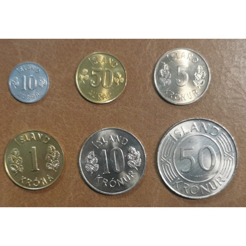 euroerme érme Izland 6 érme 1970-1980 (UNC)