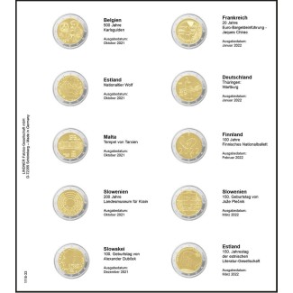 Euromince mince Strana 33. do Lindner albumu na 2 Euro mince (okt. ...
