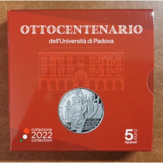 Euromince mince 5 Euro Taliansko 2022 - Padovská univerzita (Proof)