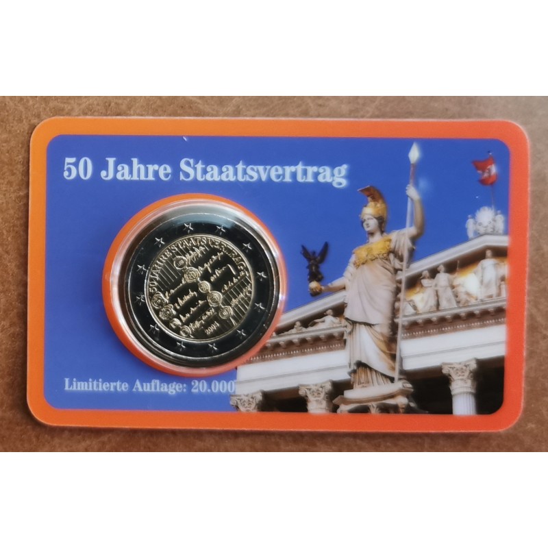 Euromince mince 2 Euro Rakúsko 2005 - 50. výročie rakúskej štátnej ...