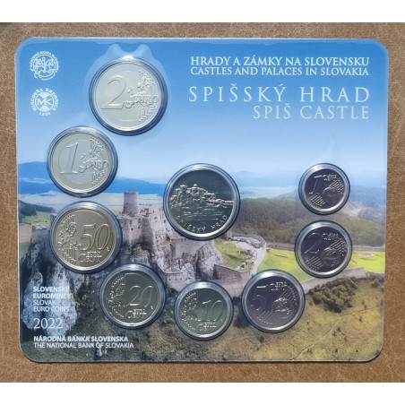 eurocoin eurocoins Slovakia 2022 set of coins - Spiš Castle (BU)