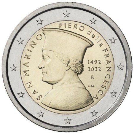 Euromince mince 2 Euro San Marino 2022 - Piero Della Francesca (UNC)
