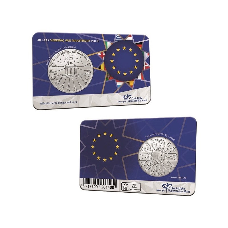 Euromince mince 5 Euro Holandsko 2022 - Maastricht (UNC)