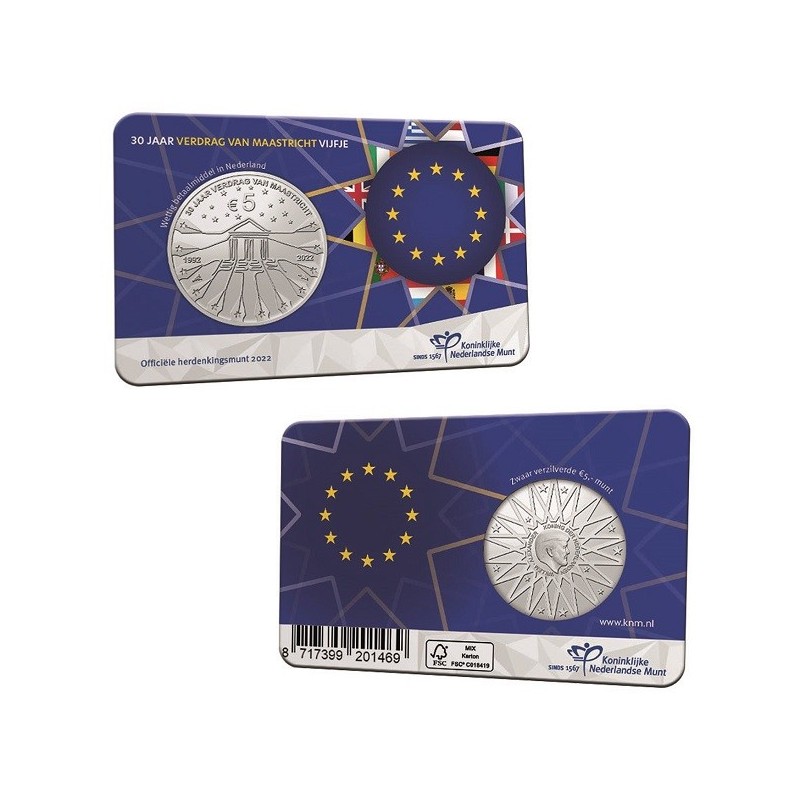 euroerme érme 5 Euro Hollandia 2022 - Maastricht (UNC)