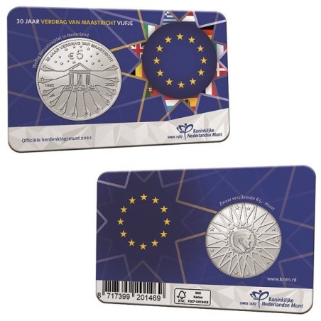 Euromince mince 5 Euro Holandsko 2022 - Maastricht (UNC)