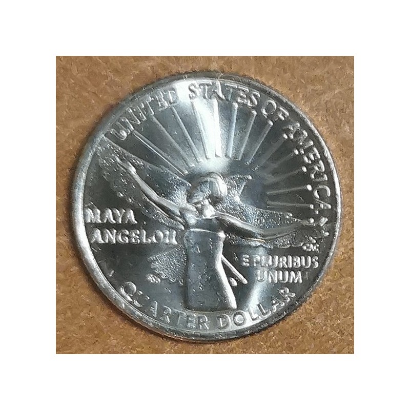 Euromince mince 25 cent USA 2022 Maya Angelou \\"P\\" (UNC)