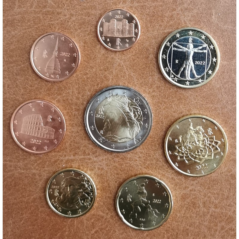 eurocoin eurocoins Italy 2022 set of 8 coins (UNC)