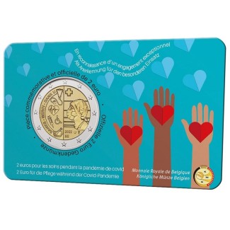 Euromince mince 2 Euro Belgicko 2022 - Zdravotná starostlivosť (BU ...
