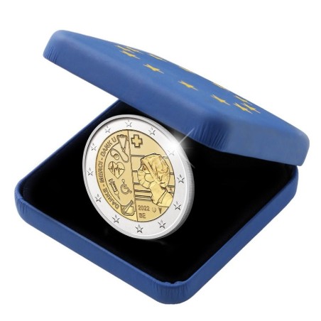 Euromince mince 2 Euro Belgicko 2022 - Zdravotná starostlivosť (Proof)