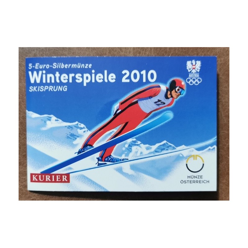Euromince mince 5 Euro Rakúsko 2010 Skok na lyžiach (UNC)