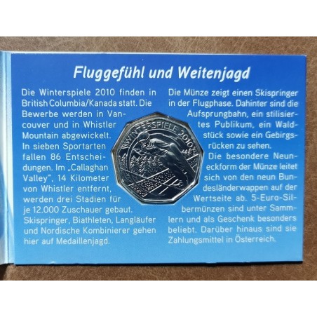 Euromince mince 5 Euro Rakúsko 2010 Skok na lyžiach (UNC)
