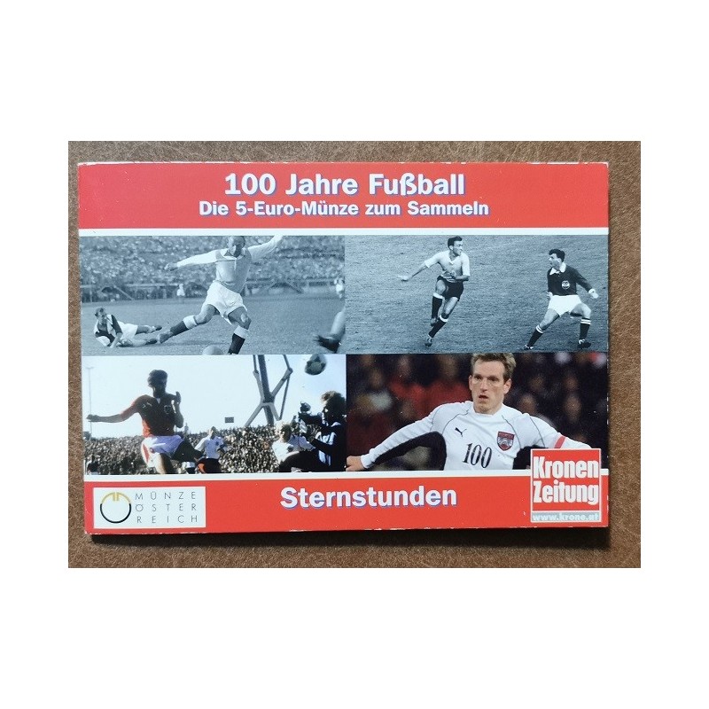 Euromince mince 5 Euro Rakúsko 2004 - 100 rokov futbalu v1 (UNC)