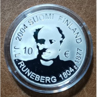 euroerme érme 10 Euro Finnország 2004 - J. L. Runeberg (Proof)