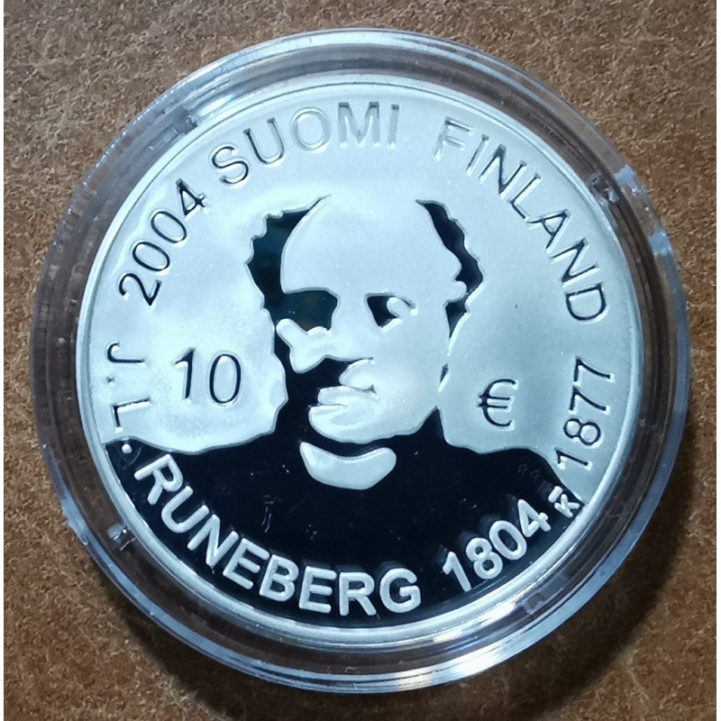 Euromince mince 10 Euro Fínsko 2004 - J. L. Runeberg (Proof)