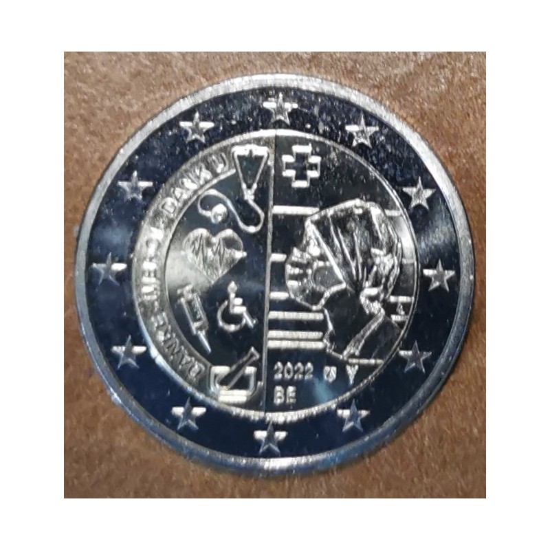 Euromince mince 2 Euro Belgicko 2022 - Zdravotná starostlivosť (UNC)