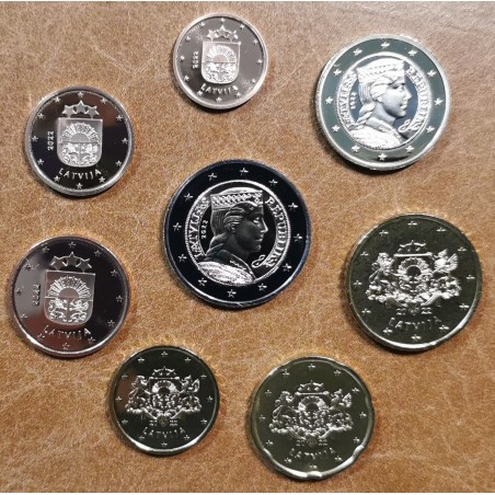 euroerme érme Lettország 2022 forgalmi sor 8 érmével (UNC)