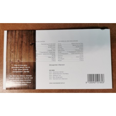 eurocoin eurocoins 10 Euro Austria 2015 Burgenland (BU)