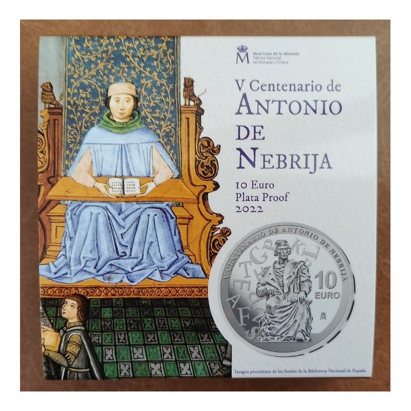 Euromince mince 10 Euro Španielsko 2022 - Antonio de Nebrija (Proof)