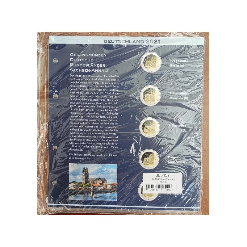 eurocoin eurocoins 2 Euro 2021 pages into Leuchtturm NUMIS albums (...