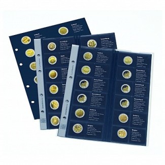 Euromince mince 2 Euro 2021 listy do albumu Leuchtturm OPTIMA