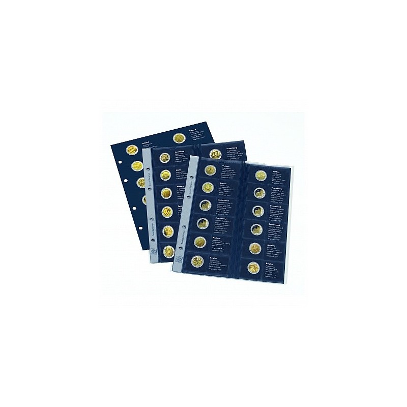 euroerme érme 2 Euro 2021 lapok a Leuchtturm OPTIMA albumba