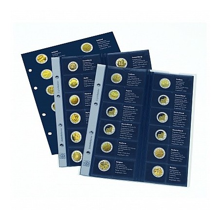 Euromince mince 2 Euro 2021 listy do albumu Leuchtturm OPTIMA