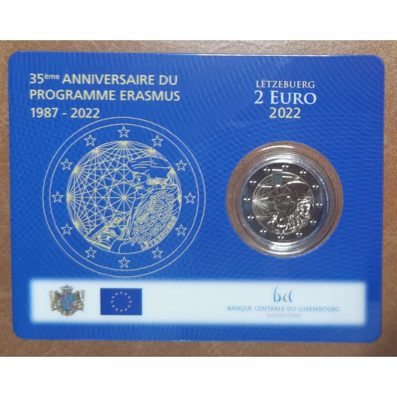 Euromince mince 2 Euro Luxembursko 2022 - Erasmus program - 35. výr...