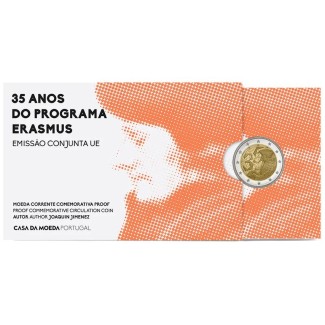 Euromince mince 2 Euro Portugalsko 2022 - Erasmus program - 35. výr...