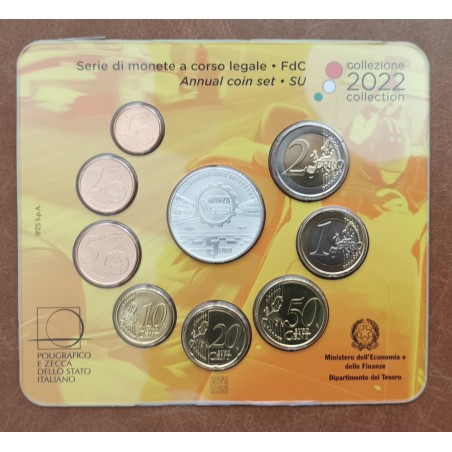 eurocoin eurocoins Italy 2022 set of 9 coins Monza (BU)