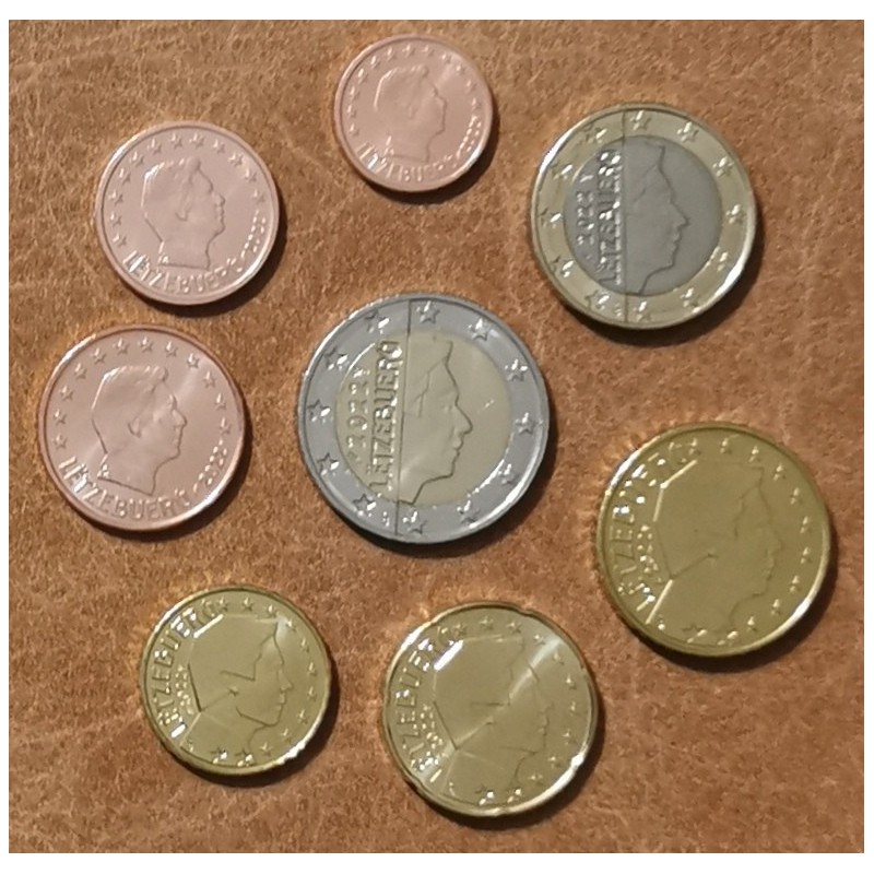 eurocoin eurocoins Luxembourg 2022 set of 8 coins with Raven mintma...