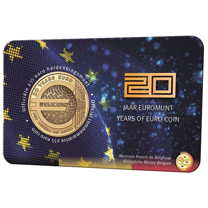 euroerme érme 2,5 Euro Belgium 2022 - Az euro 20 éve (BU / holland ...