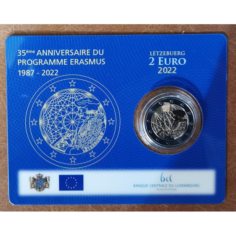 Euromince mince 2 Euro Luxembursko 2022 - Erasmus program - 35. výr...