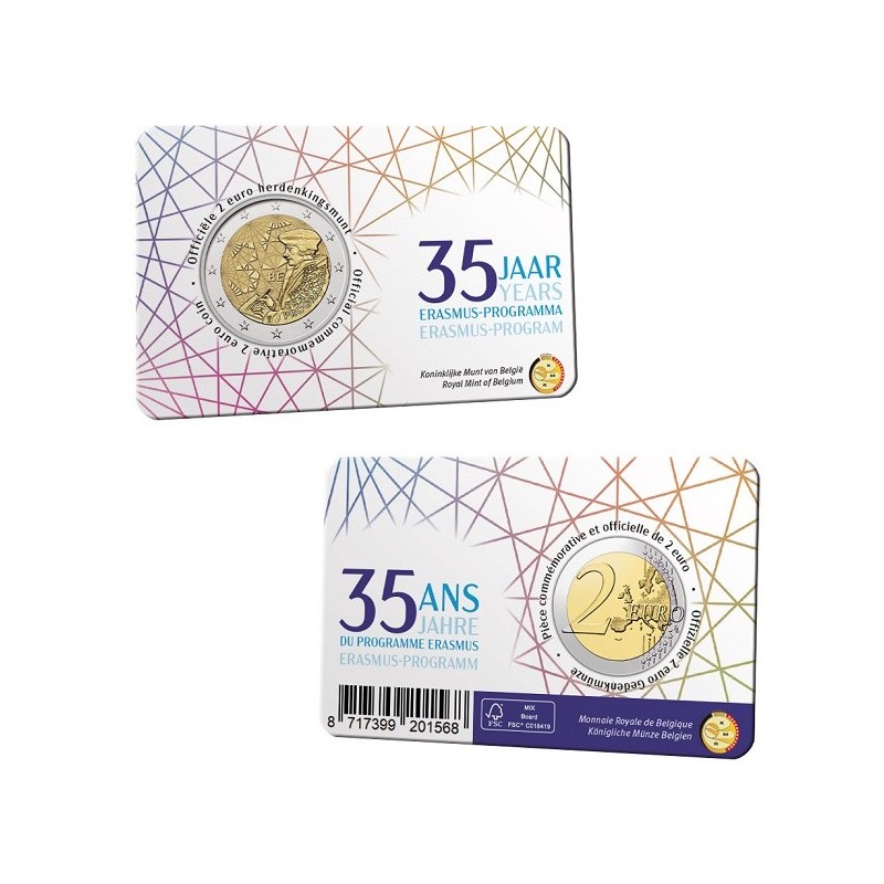 eurocoin eurocoins 2 Euro Belgium 2022 - Erasmus program (BU with d...