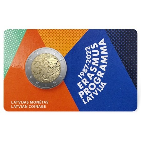 eurocoin eurocoins 2 Euro Latvia 2022 - Erasmus program (BU)