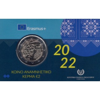 Euromince mince 2 Euro Cyprus 2022 - Erasmus program - 35. výročie ...