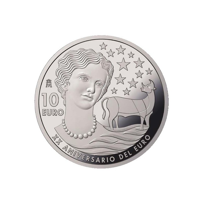 eurocoin eurocoins 10 Euro Spain 2022 - 20 years of Euro (Proof)